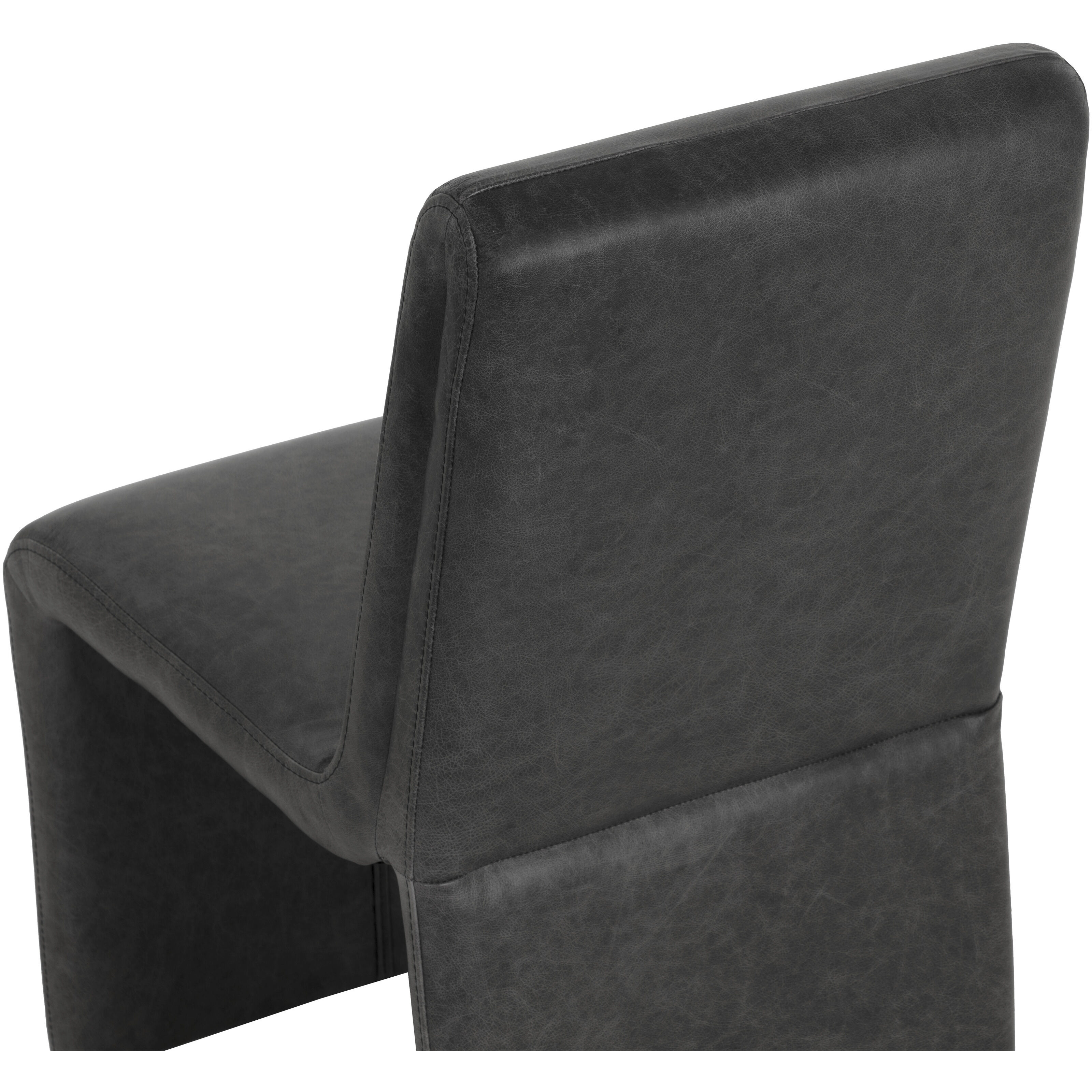 Cascata Marseille Black Leather Dining Chair